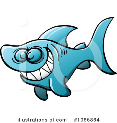 Royalty-Free (RF) Shark Clipart Illustration by Zooco - Stock Sample #1066864
