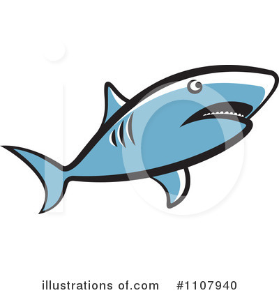 Royalty-Free (RF) Shark Clipart Illustration by Lal Perera - Stock Sample #1107940