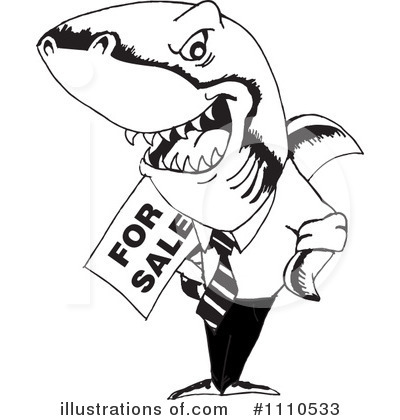 Shark Clipart #1110533 by Dennis Holmes Designs