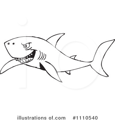 Shark Clipart #1110540 by Dennis Holmes Designs
