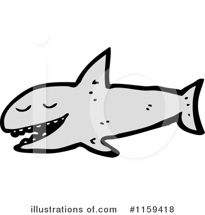 Royalty-Free (RF) Shark Clipart Illustration by lineartestpilot - Stock Sample #1159418