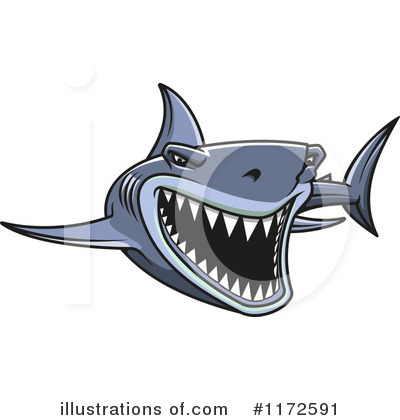 Sharks Clipart #1172591 by Vector Tradition SM