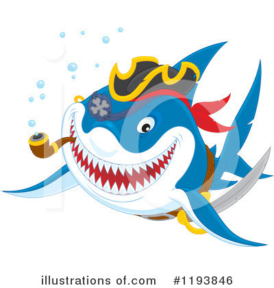 Royalty-Free (RF) Shark Clipart Illustration by Alex Bannykh - Stock Sample #1193846