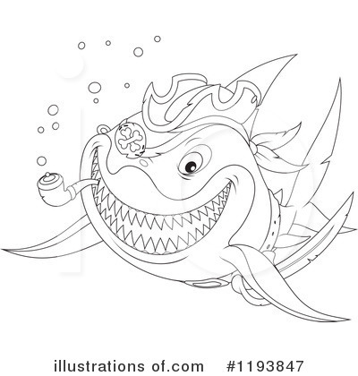 Royalty-Free (RF) Shark Clipart Illustration by Alex Bannykh - Stock Sample #1193847