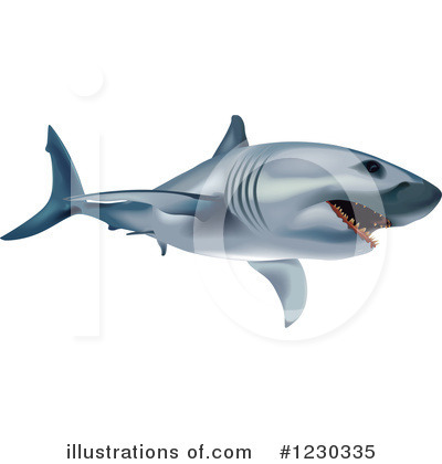 Royalty-Free (RF) Shark Clipart Illustration by dero - Stock Sample #1230335