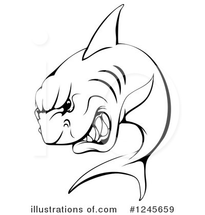 Royalty-Free (RF) Shark Clipart Illustration by AtStockIllustration - Stock Sample #1245659