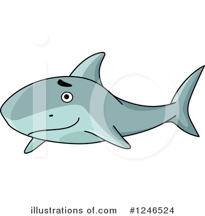 Royalty-Free (RF) Shark Clipart Illustration by Vector Tradition SM - Stock Sample #1246524