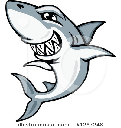 Royalty-Free (RF) Shark Clipart Illustration by Vector Tradition SM - Stock Sample #1267248