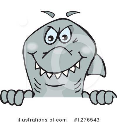 Royalty-Free (RF) Shark Clipart Illustration by Dennis Holmes Designs - Stock Sample #1276543