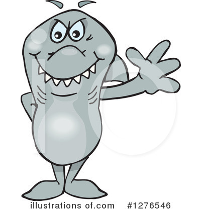 Royalty-Free (RF) Shark Clipart Illustration by Dennis Holmes Designs - Stock Sample #1276546