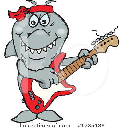 Royalty-Free (RF) Shark Clipart Illustration by Dennis Holmes Designs - Stock Sample #1285136