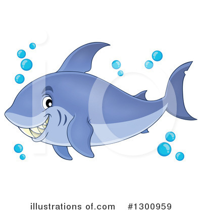 Royalty-Free (RF) Shark Clipart Illustration by visekart - Stock Sample #1300959