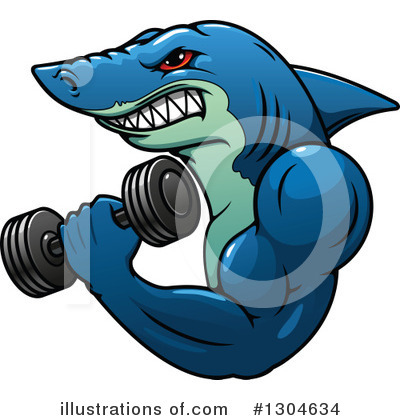 Shark Clipart #1304634 by Vector Tradition SM