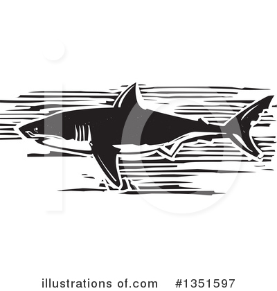 Royalty-Free (RF) Shark Clipart Illustration by xunantunich - Stock Sample #1351597