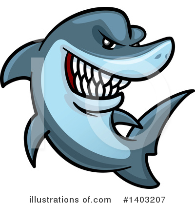 Royalty-Free (RF) Shark Clipart Illustration by Vector Tradition SM - Stock Sample #1403207