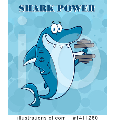 Royalty-Free (RF) Shark Clipart Illustration by Hit Toon - Stock Sample #1411260