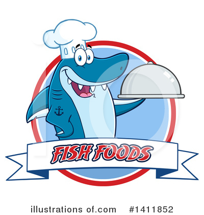 Royalty-Free (RF) Shark Clipart Illustration by Hit Toon - Stock Sample #1411852