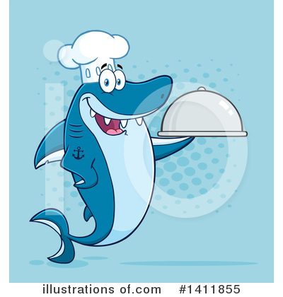 Royalty-Free (RF) Shark Clipart Illustration by Hit Toon - Stock Sample #1411855