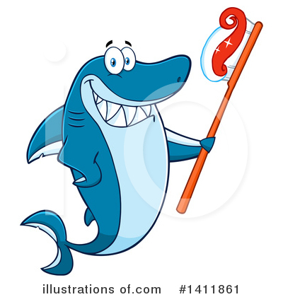 Royalty-Free (RF) Shark Clipart Illustration by Hit Toon - Stock Sample #1411861