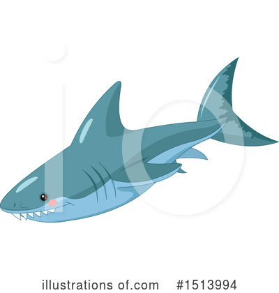 Royalty-Free (RF) Shark Clipart Illustration by Pushkin - Stock Sample #1513994