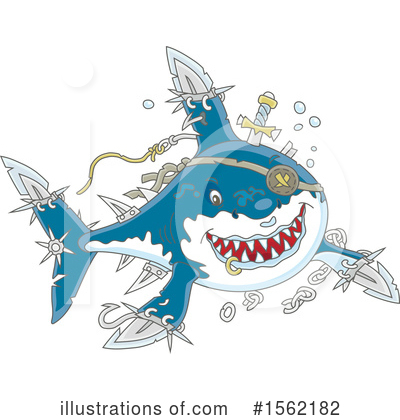 Royalty-Free (RF) Shark Clipart Illustration by Alex Bannykh - Stock Sample #1562182