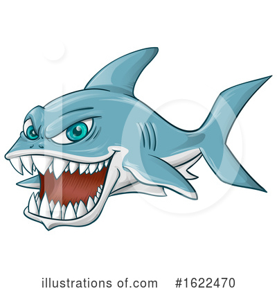 Royalty-Free (RF) Shark Clipart Illustration by Domenico Condello - Stock Sample #1622470