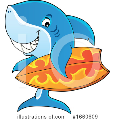 Royalty-Free (RF) Shark Clipart Illustration by visekart - Stock Sample #1660609