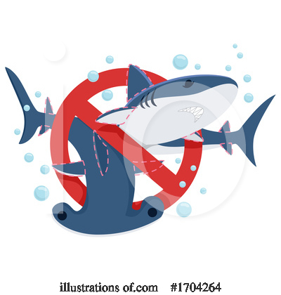 Royalty-Free (RF) Shark Clipart Illustration by BNP Design Studio - Stock Sample #1704264