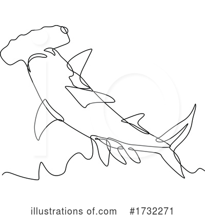 Royalty-Free (RF) Shark Clipart Illustration by patrimonio - Stock Sample #1732271