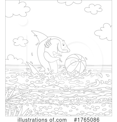 Royalty-Free (RF) Shark Clipart Illustration by Alex Bannykh - Stock Sample #1765086