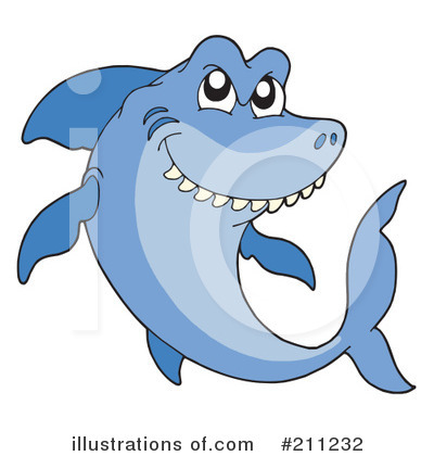 Royalty-Free (RF) Shark Clipart Illustration by visekart - Stock Sample #211232
