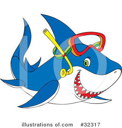 Royalty-Free (RF) Shark Clipart Illustration by Alex Bannykh - Stock Sample #32317