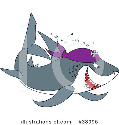 Royalty-Free (RF) Shark Clipart Illustration by Alex Bannykh - Stock Sample #33096