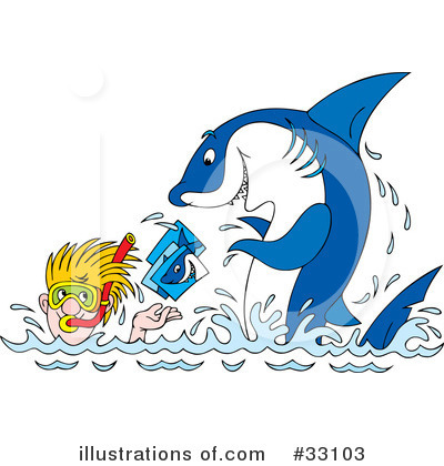 Royalty-Free (RF) Shark Clipart Illustration by Alex Bannykh - Stock Sample #33103
