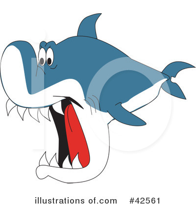 Royalty-Free (RF) Shark Clipart Illustration by Dennis Holmes Designs - Stock Sample #42561