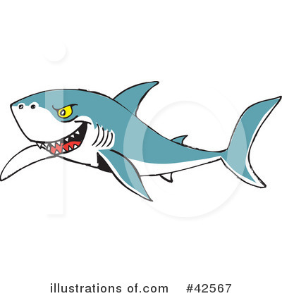 Sharks Clipart #42567 by Dennis Holmes Designs