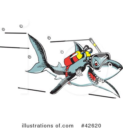 Sharks Clipart #42620 by Dennis Holmes Designs