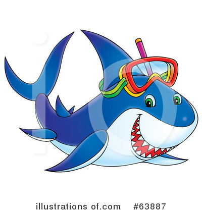 Royalty-Free (RF) Shark Clipart Illustration by Alex Bannykh - Stock Sample #63887