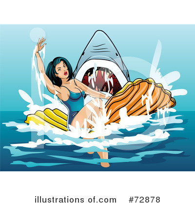 Royalty-Free (RF) Shark Clipart Illustration by r formidable - Stock Sample #72878