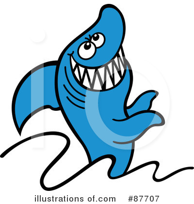 Royalty-Free (RF) Shark Clipart Illustration by Zooco - Stock Sample #87707