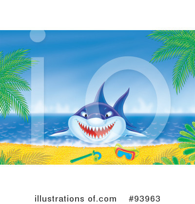 Royalty-Free (RF) Shark Clipart Illustration by Alex Bannykh - Stock Sample #93963