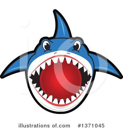 Royalty-Free (RF) Shark Mascot Clipart Illustration by Mascot Junction - Stock Sample #1371045