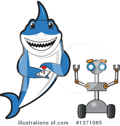 Shark Mascot Clipart #1371065 by Toons4Biz