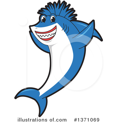 Royalty-Free (RF) Shark Mascot Clipart Illustration by Mascot Junction - Stock Sample #1371069