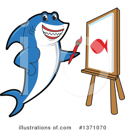 Shark Mascot Clipart #1371070 by Toons4Biz