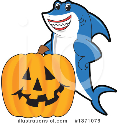 Royalty-Free (RF) Shark Mascot Clipart Illustration by Mascot Junction - Stock Sample #1371076