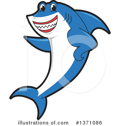 Royalty-Free (RF) Shark Mascot Clipart Illustration by Mascot Junction - Stock Sample #1371086