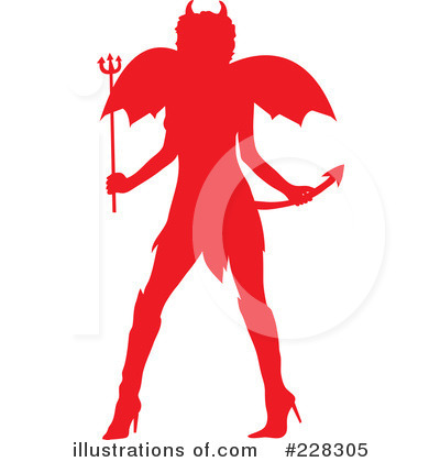 Royalty-Free (RF) She Devil Clipart Illustration by Pams Clipart - Stock Sample #228305