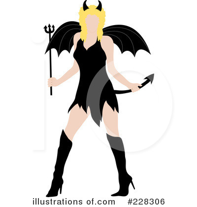 Royalty-Free (RF) She Devil Clipart Illustration by Pams Clipart - Stock Sample #228306