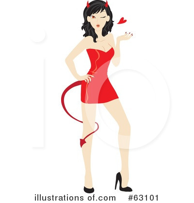 Royalty-Free (RF) She Devil Clipart Illustration by Rosie Piter - Stock Sample #63101